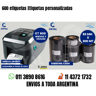 600 etiquetas Etiquetas personalizadas