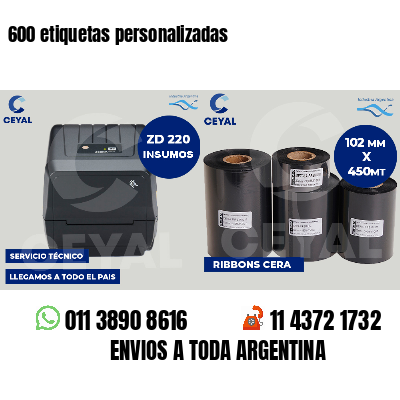 600 etiquetas personalizadas