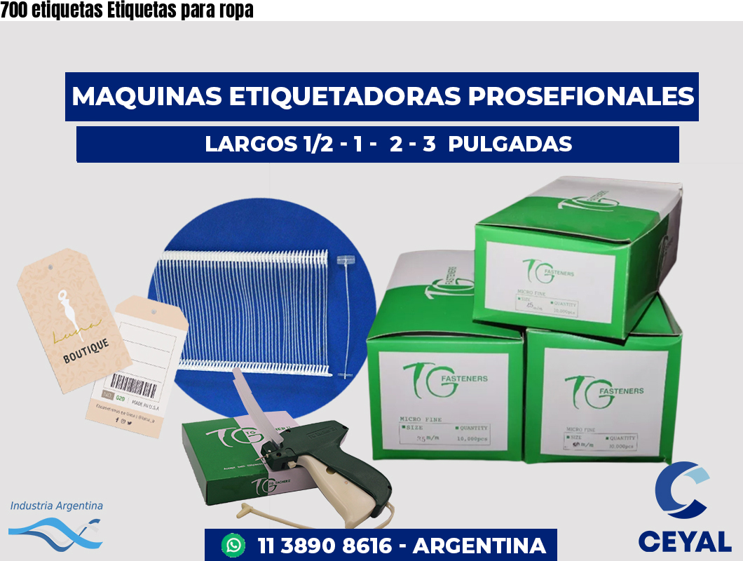 700 etiquetas Etiquetas para ropa
