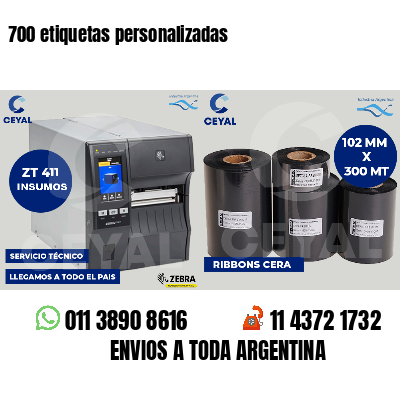 700 etiquetas personalizadas