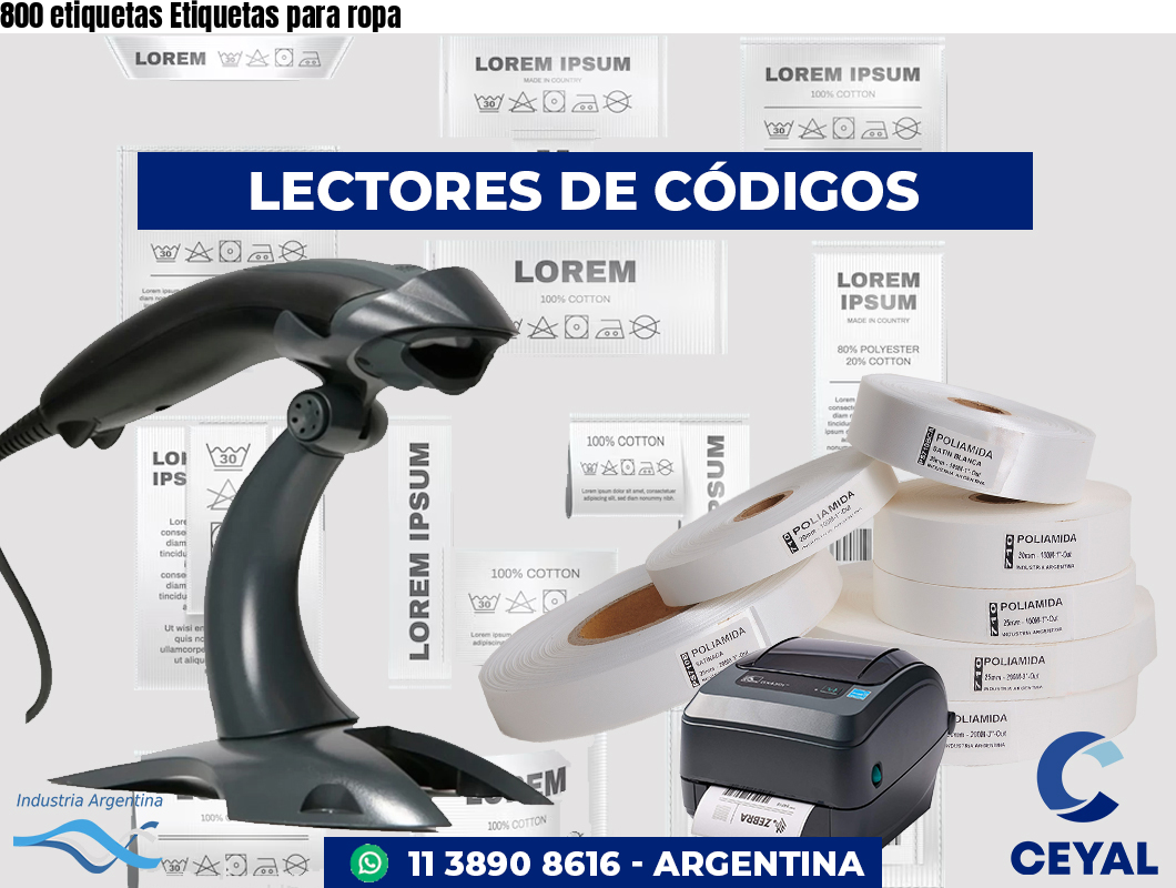 800 etiquetas Etiquetas para ropa