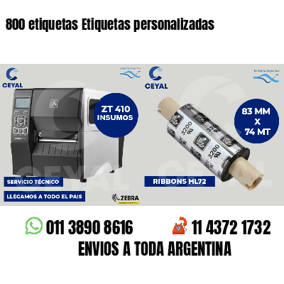 800 etiquetas Etiquetas personalizadas