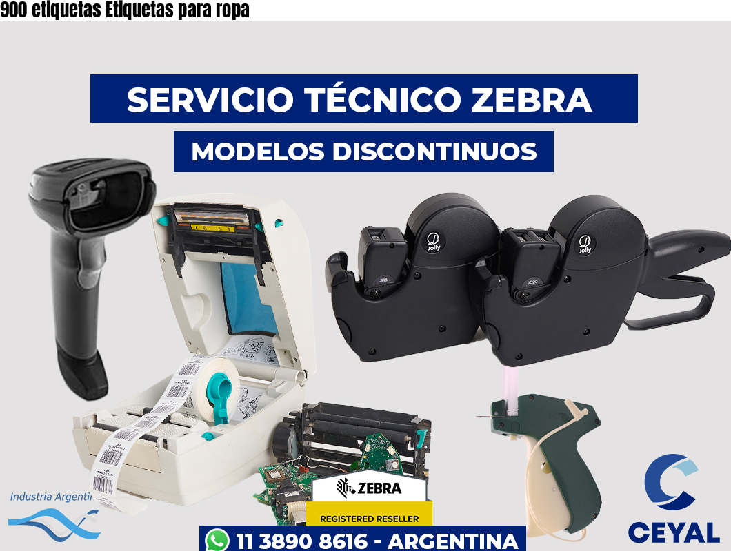 900 etiquetas Etiquetas para ropa