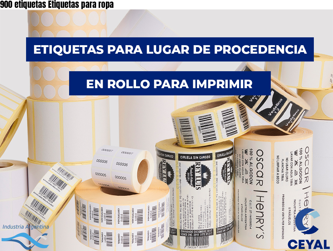 900 etiquetas Etiquetas para ropa