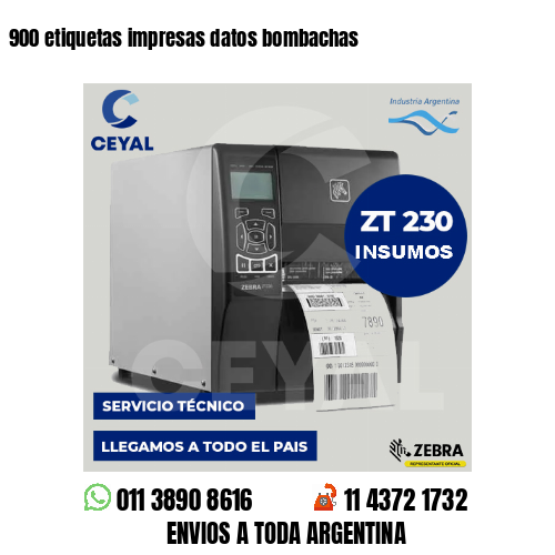 900 etiquetas impresas datos bombachas