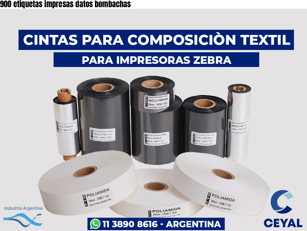900 etiquetas impresas datos bombachas