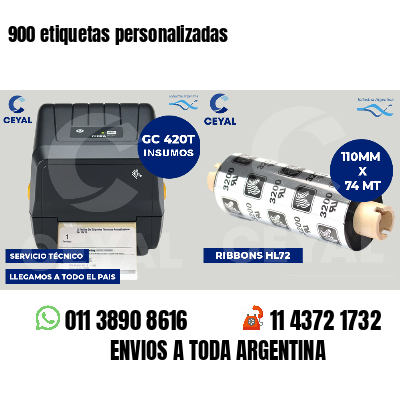900 etiquetas personalizadas