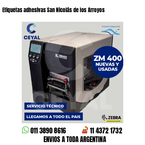 Etiquetas adhesivas San Nicolás de los Arroyos