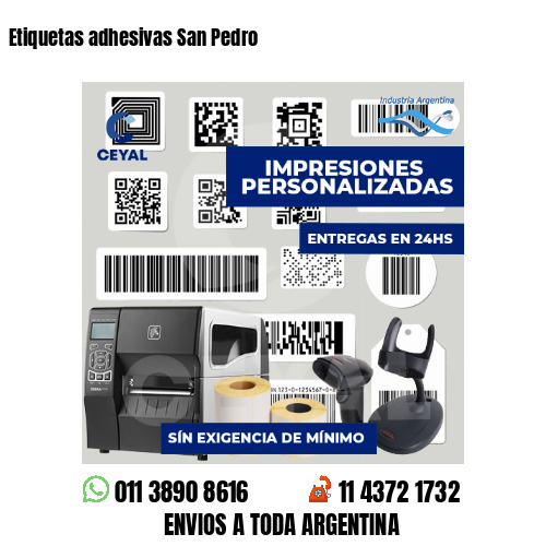 Etiquetas adhesivas San Pedro