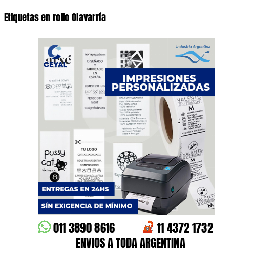 Etiquetas en rollo Olavarría