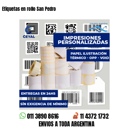 Etiquetas en rollo San Pedro
