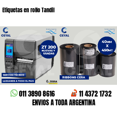Etiquetas en rollo Tandil