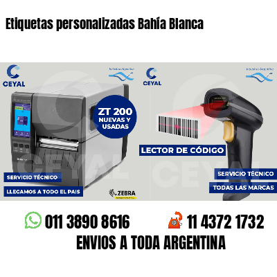 Etiquetas personalizadas Bahía Blanca