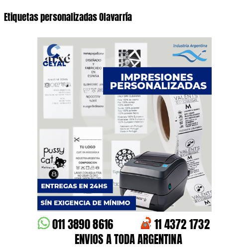 Etiquetas personalizadas Olavarría