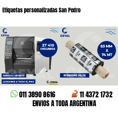Etiquetas personalizadas San Pedro
