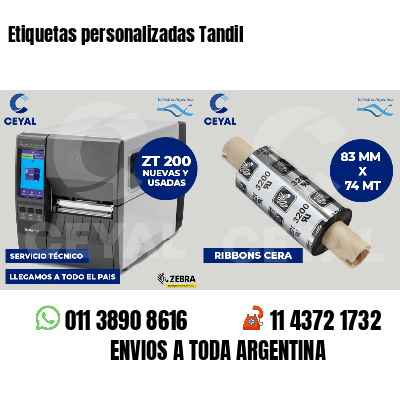 Etiquetas personalizadas Tandil