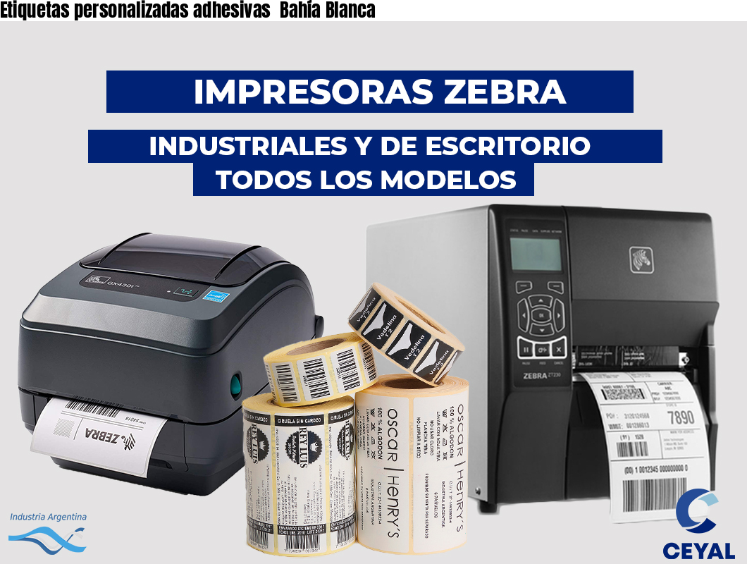 Etiquetas personalizadas adhesivas Bahía Blanca