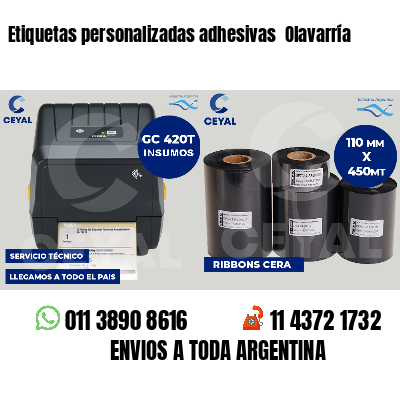 Etiquetas personalizadas adhesivas Olavarría