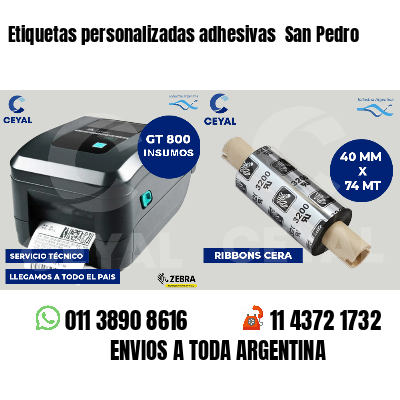 Etiquetas personalizadas adhesivas San Pedro
