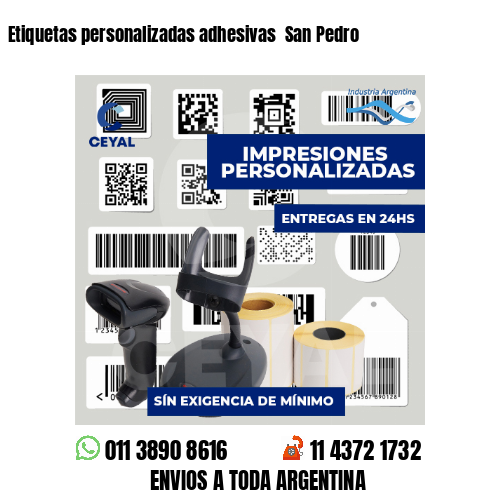 Etiquetas personalizadas adhesivas San Pedro