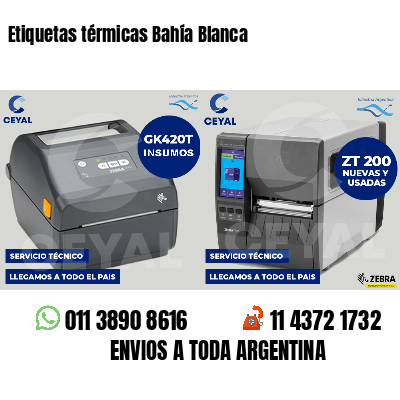 Etiquetas térmicas Bahía Blanca