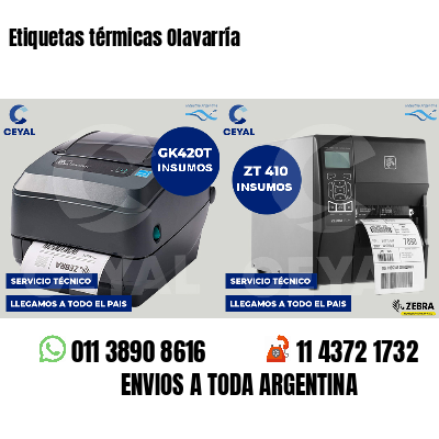 Etiquetas térmicas Olavarría