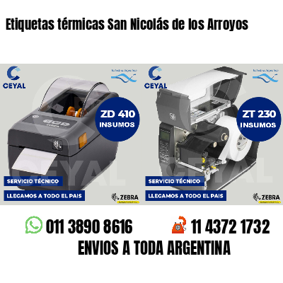 Etiquetas térmicas San Nicolás de los Arroyos