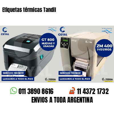 Etiquetas térmicas Tandil