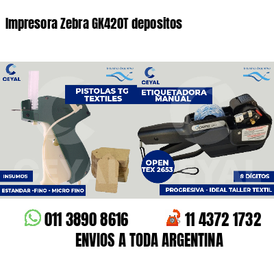 Impresora Zebra GK420T depositos