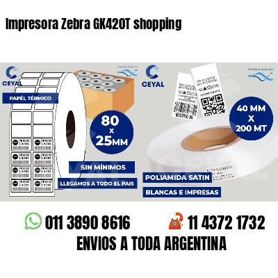 Impresora Zebra GK420T shopping