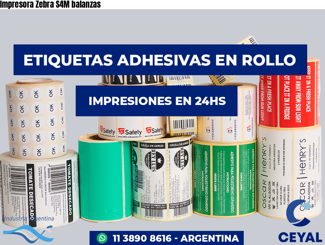 Impresora Zebra S4M balanzas