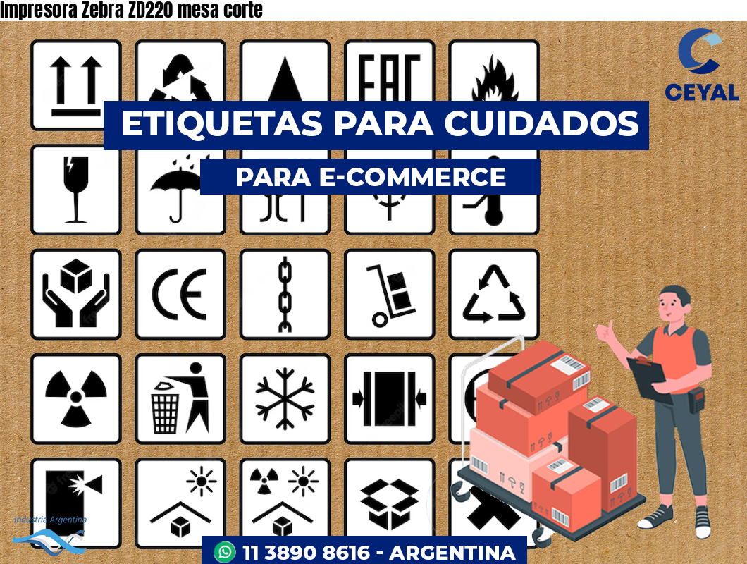 Impresora Zebra ZD220 mesa corte
