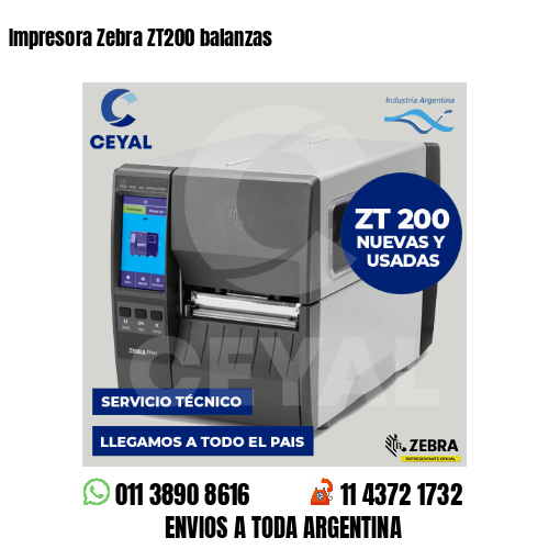 Impresora Zebra ZT200 balanzas