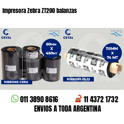 Impresora Zebra ZT200 balanzas