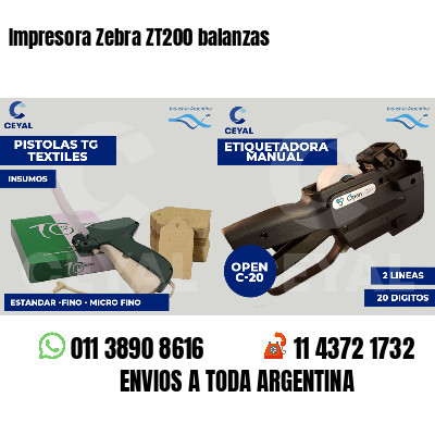Impresora Zebra ZT200 balanzas
