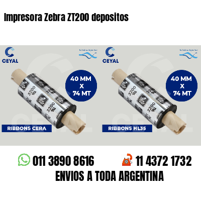 Impresora Zebra ZT200 depositos