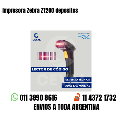 Impresora Zebra ZT200 depositos