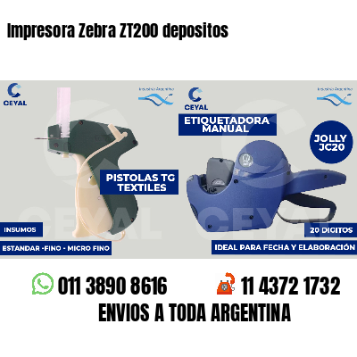 Impresora Zebra ZT200 depositos
