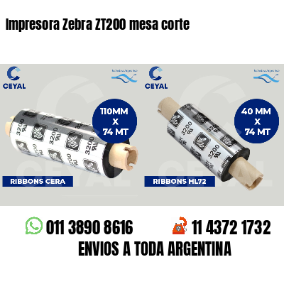 Impresora Zebra ZT200 mesa corte