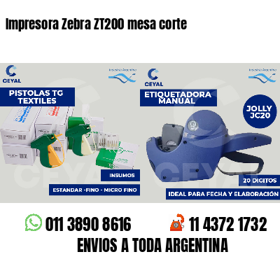 Impresora Zebra ZT200 mesa corte