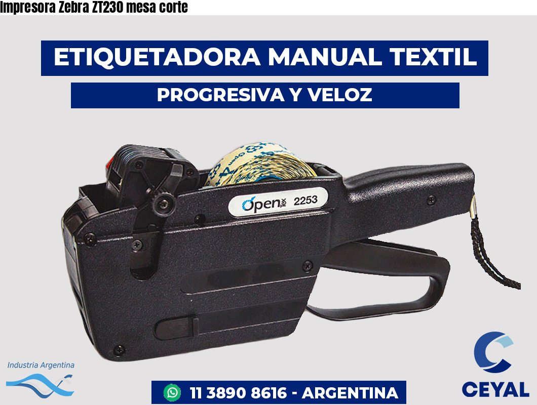 Impresora Zebra ZT230 mesa corte