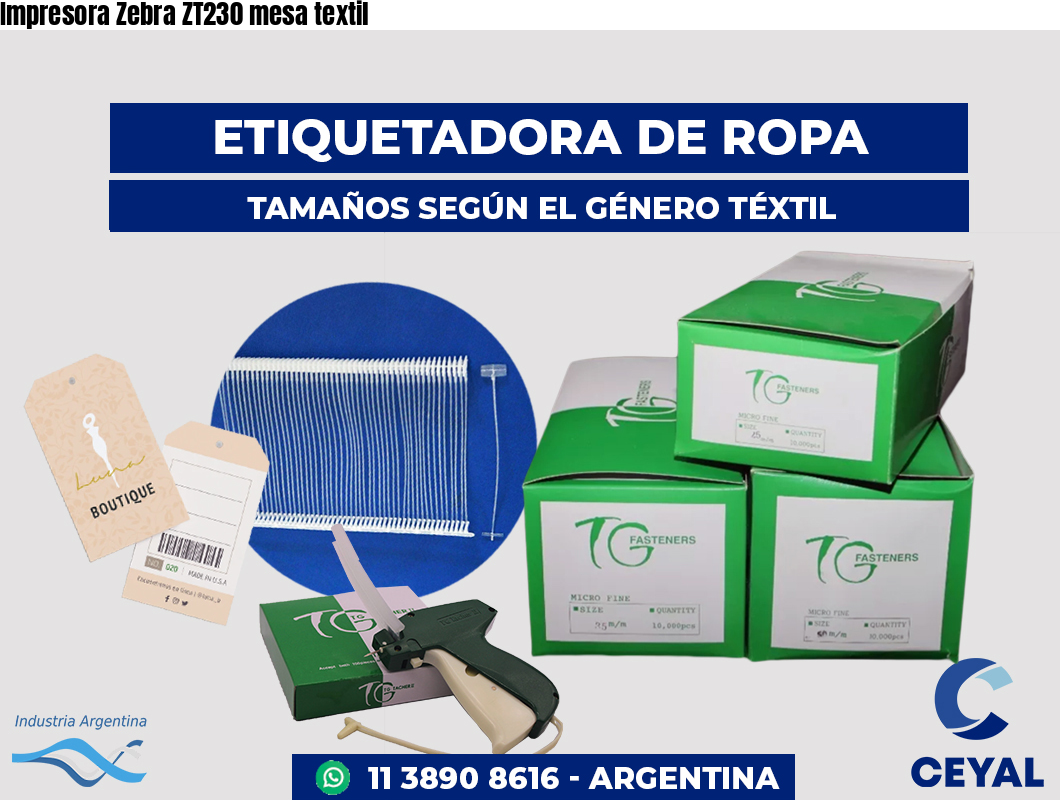 Impresora Zebra ZT230 mesa textil