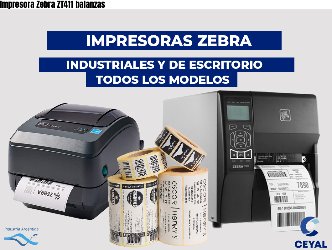 Impresora Zebra ZT411 balanzas