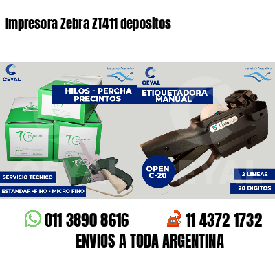 Impresora Zebra ZT411 depositos