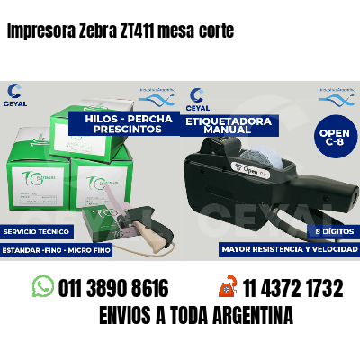 Impresora Zebra ZT411 mesa corte