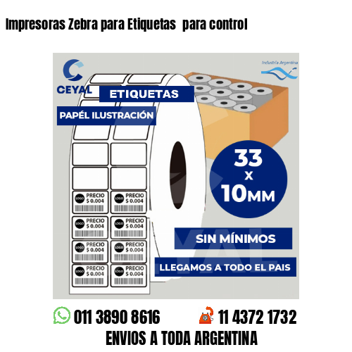Impresoras Zebra para Etiquetas para control
