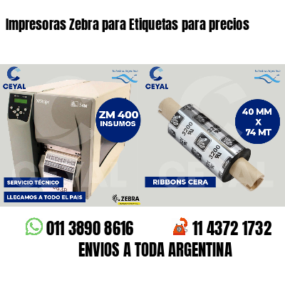 Impresoras Zebra para Etiquetas para precios