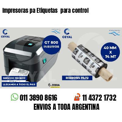 Impresoras pa Etiquetas para control