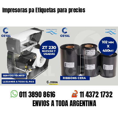 Impresoras pa Etiquetas para precios