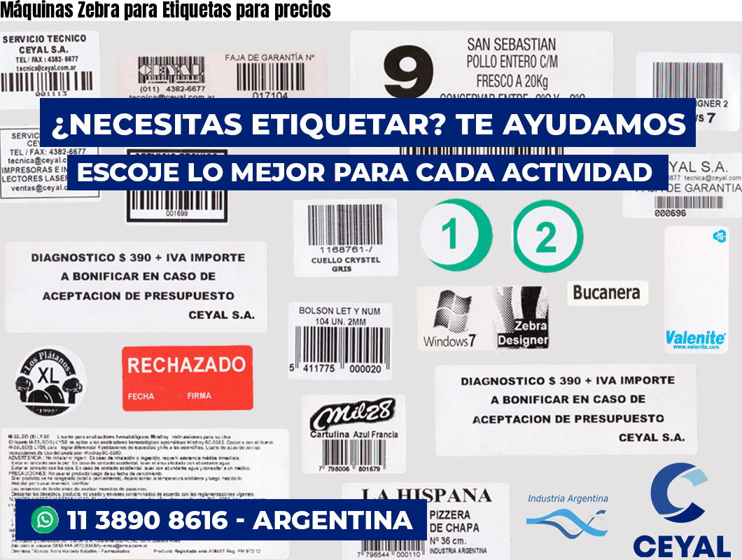 Máquinas Zebra para Etiquetas para precios